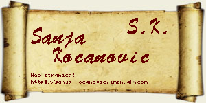 Sanja Kocanović vizit kartica